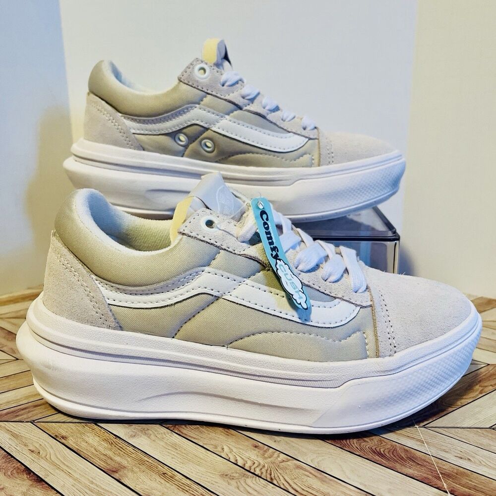 VANS Old Skool Overt Plus CC M 4 W 5.5 Sneakers Gray White ComfyCush VN0A7Q5ELGX